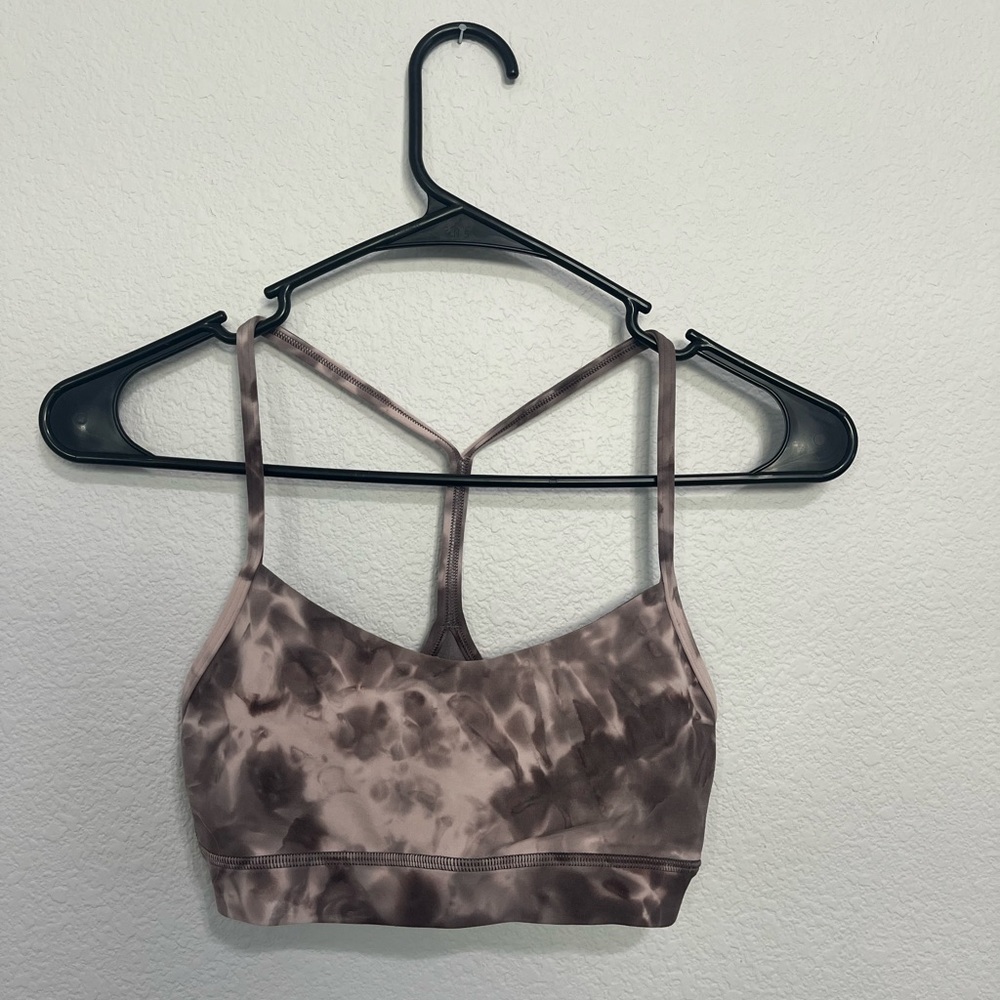 Lululemon Flow Y Bra, Color: Tye Die Pink/Purple